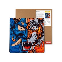 Katana 50x50 Cm 4 Mm Hybrid Gaming Oyuncu Mouse Pad Xl Half Oni Tiger
