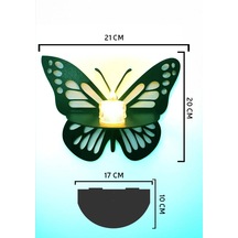 Kelebek Duvar Rafı Dekoratif Duvar Süsü 3'lü Set