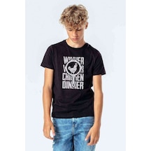 Tshirthane Pubg Pubg Winner Tava Tavuk Baskılı Unisex Çocuk Siyah Tshirt