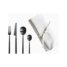 101 Copenhagen Kogei Cutlery 24 Parça Çatal Bıçak Kaşık Seti Siyah
