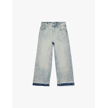 Koton Geniş Paça Pamuklu Loose Fit Denim Pantolon Lıght Indıgo 6skg40034ad Açık Mavi