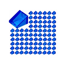 Yedek Parçalar: Slope: 100 Adet 1x1x2/3 Şeffaf Koyu Mavi - Trans Dark Blue 54200