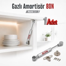Dolap Kapak Amortisörü 80n Gri 20 Cm Gazlı Piston Kapak Hidroliği Mutfak Dolabı Pistonu 1 Adet 6395751