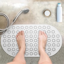Dln Shop 2 Adet Kaydırmaz Duşakabin Banyo Ve Duş Paspası Masajlı 37 X 69 Cm V-142 Beyaz