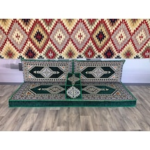 Coton Şark Köşesi Saraylı Desenli Minder Takımı 4 Parça