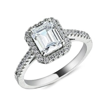 925 Ayar Gümüş Prenses Kesim Baget Taşlı Kadın Yüzük Gümüş