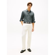 Tommy Hilfiger Performance Pıque Oxford Erkek Mavi Uk Gömlek - Mw0mw41781
