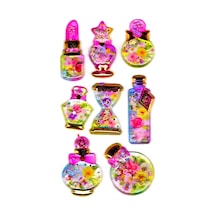 Sticker Kabartmalı Stiker Defter, Planlayıcı Etiket Sulu-905 - 14x8 Cm - Sulu Ruj Kum Saati
