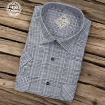 Linen Keten Klasik %100 Cotton Kısa Kollu Terletmeyen İki Cepli Kapaklı Gri Gömlek Regular Kalıp -10179 Gri Linen Keten Klasik %100 Cotton Kısa Kollu Terletmeyen İki Cepli Kapaklı Gri Gömlek Regular Kalıp -10179 Gri
