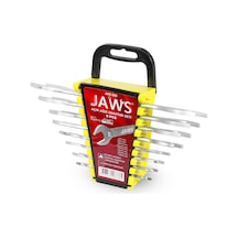 Jaws Açık Ağız Anahtar Takımı, 8 Parça Set, 6x7, 8x9, 10x11, 12x13, 14x15, 16x17, 18x19, 20x22 Mm, Isıl İşlem