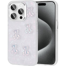 Apple Uyumlu iPhone 15 Pro Kılıf Kabartma Figürlü Parlak Zore Eralli Silikon Kapak