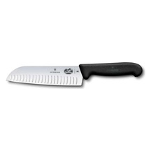 Victorinox Fibrox 17cm Santoku Bıçağı, Siyah, Blisterli Çok Renkli
