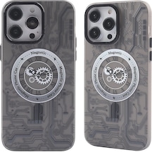 Apple Uyumlu iPhone 14 Pro Max Kılıf Apollo Magneticsafe Desenli Kapak - Apollo Siyah - 1 Çok Renkli,