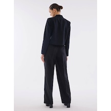 Süet Siyah Bol Paça Pantolon 001