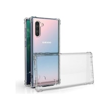 Samsung Galaxy Uyumlu Note 10 Kılıf Köşe Korumalı Şeffaf Jelly Premium Silikon Kapak Şeffaf