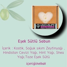 Unicuslife% 100 Saf Doğal Eşek Sütlü Sabun, Katkısız, Soğuk İşlem, El Yapımı İçeriğinebak 100 Gr
