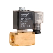 Unox Takoz Gövde Solenoid Valf Normalde Kapalı 3/8"(0-16 BAR)