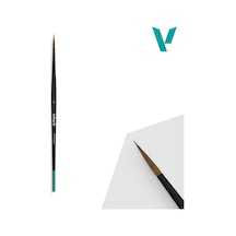 Vallejo B01003 No 3 Yuvarlak Uclu, Doğal Saç Kıllı, Yassı Saplı, Profesyonel Boya Fırçası