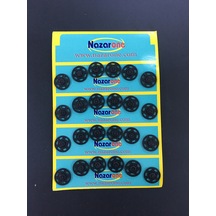 Plastik Siyah 18 Mm. Çıt Çıt Elle Dİkilen ( 24 Adet )