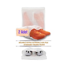 2 Adet Lüks Fermuarlı Ayakkabı Yıkama Filesi Beyaz Tr Diğer