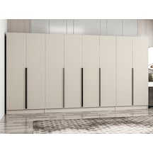 Kale Plus 8 Mebran Kapaklı 2 Çekmeceli Dolap Kumtaşı Mebran 210cm Bej