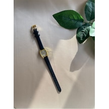 Retro Minimal Vintage Deri Kordon Kadın Kol Saati Gümüş