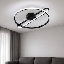 Alora Led Plafonyer Avize Beyaz Işık Siyah
