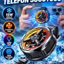 15w Yarı İletken Çipli Telefon Soğutucu 7 Kanatlı Fanlı Taşınabilir Mobil Oyun Soğutucu