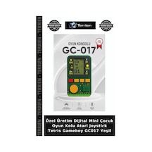 Özel Üretim Dijital Mini Çocuk Oyun Kolu Atari Joystick Tetris Gameboy Gc017 Yeşil