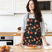 Kadın Yılbaşı Temalı Colorful Cookies Mutfak Önlüğü