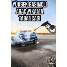 Bahçe Ve Araba Yıkama Tabancası Su Basınçlı Hazneli Bataryalı Oto Yıkama Standart