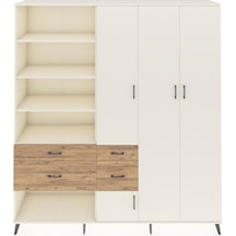 Hyperion Dolap 14 Raflı 4 Çekmeceli 4 Kapaklı 220x44x243 Aytaşı-aytaşı/çam Aytası/atlas Çam