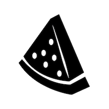 Karpuz Dilimi Folyo Sticker 200cm Uzunluk Siyah