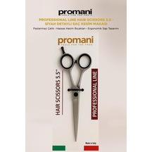Professional Line Hair Scissors 5.5 - Siyah Detaylı Saç Kesim Makası