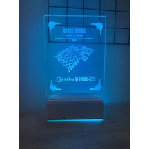 Game Of Thrones House Stark 16 Renk Gece Lambası