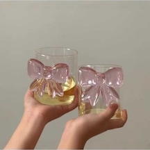 Saydam Prenses Pembe Fiyonk Cam Barağı - Yay Şık Tasarım Saydam Saydam