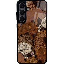 Samsung Uyumlu S25 Fe Leoparlar Tasarımlı Glossy Telefon Kılıfı Çok Renkli