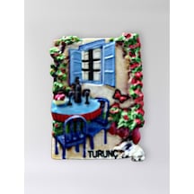 Foça Polyester Kabartmalı Magnet 5 X 6,5 Cm Dekoratif Hediyelik Buzdolabı Süsü Kod:1693