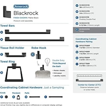 Amerock Bh36000mb Mat Siyah Tekli Bornoz Kancası 3-9/16 İnç 90 Mm Uzunluk Havluluk Blackrock Banyo İçin Havlu Kancası Banyo Donanımı Banyo Aksesuarları