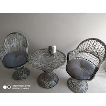 Fiberglass Çay seti Beyaz - Siyah