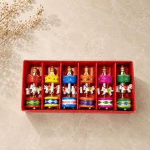 Özel Seri Dekoratif Obje Stil Sahibi Sunum Detayı Mini Ahşap 6& 039 Lı Atli Karinca