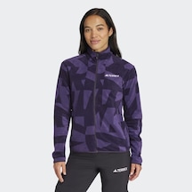 Adidas Jn0996 W Mt Aop Fz Fl Kadın Eşofman Üstü Lacivert