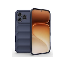 Honor 600 Pro 5g Kılıf Esnek Tpu Oyuklu Arka Yüzey Tasarımlı Zore Etnik Silikon Kapak - Lacivert