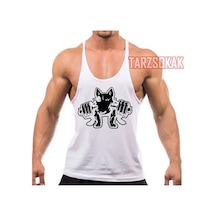 Tarzsokak Gym Tank Top Fitness Sporcu Atleti Gym87 Beyaz