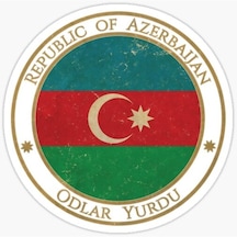 Azerbaycan Azerbaijan 17 Cm Araba Sticker Etiket Md18