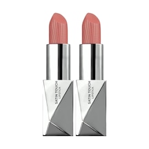 Alix Avien Uzun Süre Kalıcı Nemlendirici Pürüzsüz Etkili Yarı Mat Ruj Satin Lipstick 802 Satin Peach 2 Paketi 0