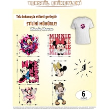 Ütü İle Yapışan Kıyafet Etiketi Minnie Mouse 6lı Set Karışık