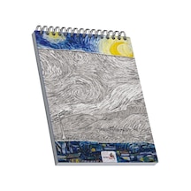 The Starry Night, Van Gogh 1889, A5 Eskiz Defter I, Çizgisiz, 100 Sayfa, 100 Gram, Beyaz Renk,