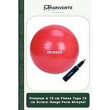 Premium & 75 Cm Plates Topu 75 Cm Kırmızı Denge Form Bireysel