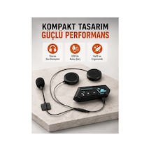 Bt22 Kask Kulaklığı 5.0, Intercom, Su Geçirmez Ve Uzun Ömürlü Batarya Yeni Nesil